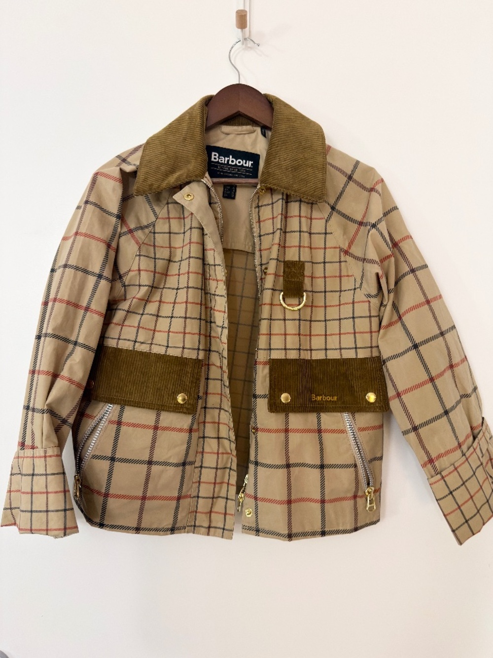 Barbour Cropped Tartan Jacket